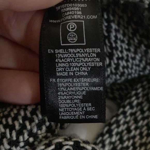 Forever 21 Wool Jacket Size M - Picture 5 of 5